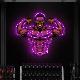 Muscles Man Neon Sign, Man with Muscles LED Light, Pop Art Sign, Gym LED Sign, Muscle Fitness Decor, Gym Decor, Sports Clubs, Sports Decor