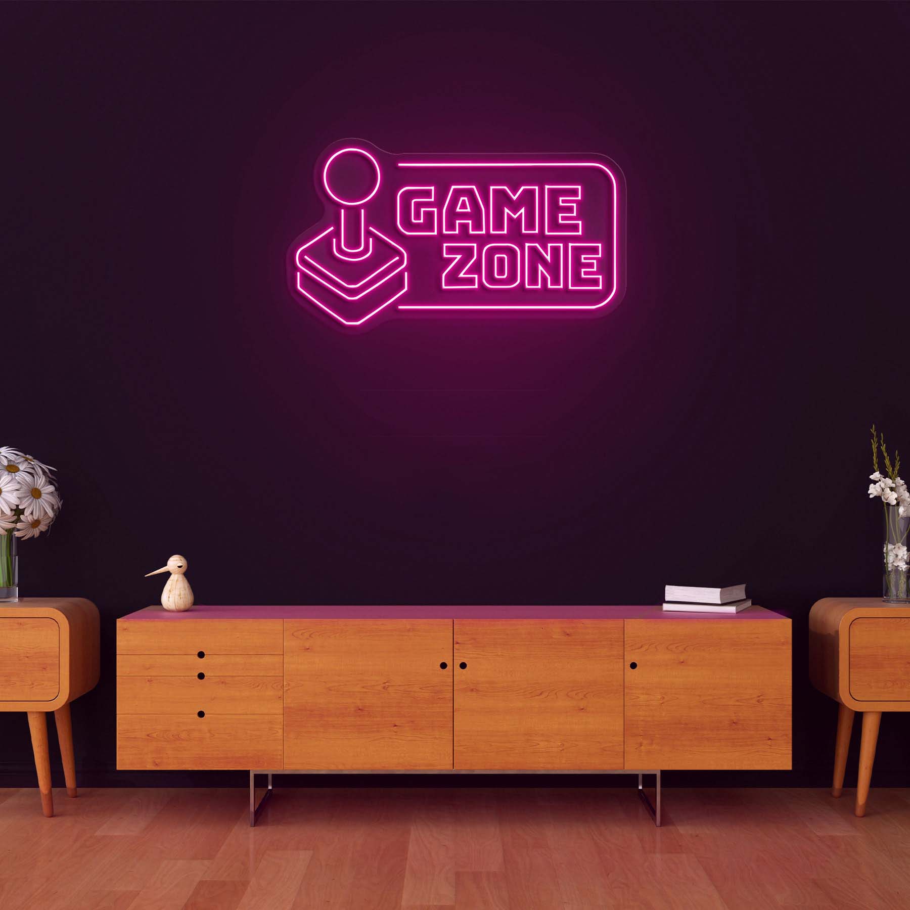Game Zone Controller Neon Sign, Gaming Room Décor, Neon Signs for Gamer Room, LED Signs for Game Room, Gamer Gift Ideas, Gaming Decor Sign
