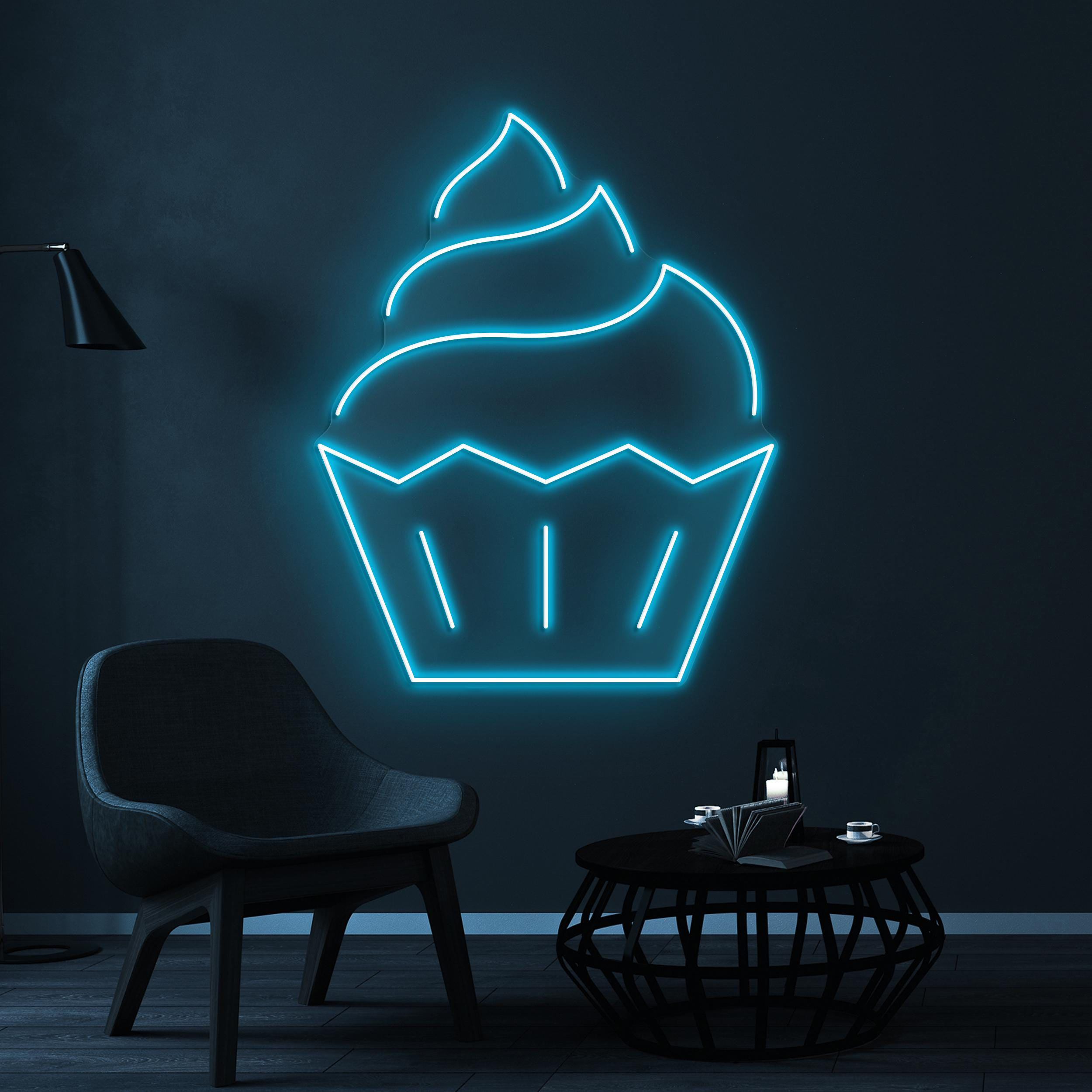 Cupcake Neon Sign, Cupcake LED Light, Sweet Treat Wall Decor, Cake Lover Wall Art, Bakery Neon Sign, Kitchen Neon Decor, Cake Shop Art, Gift