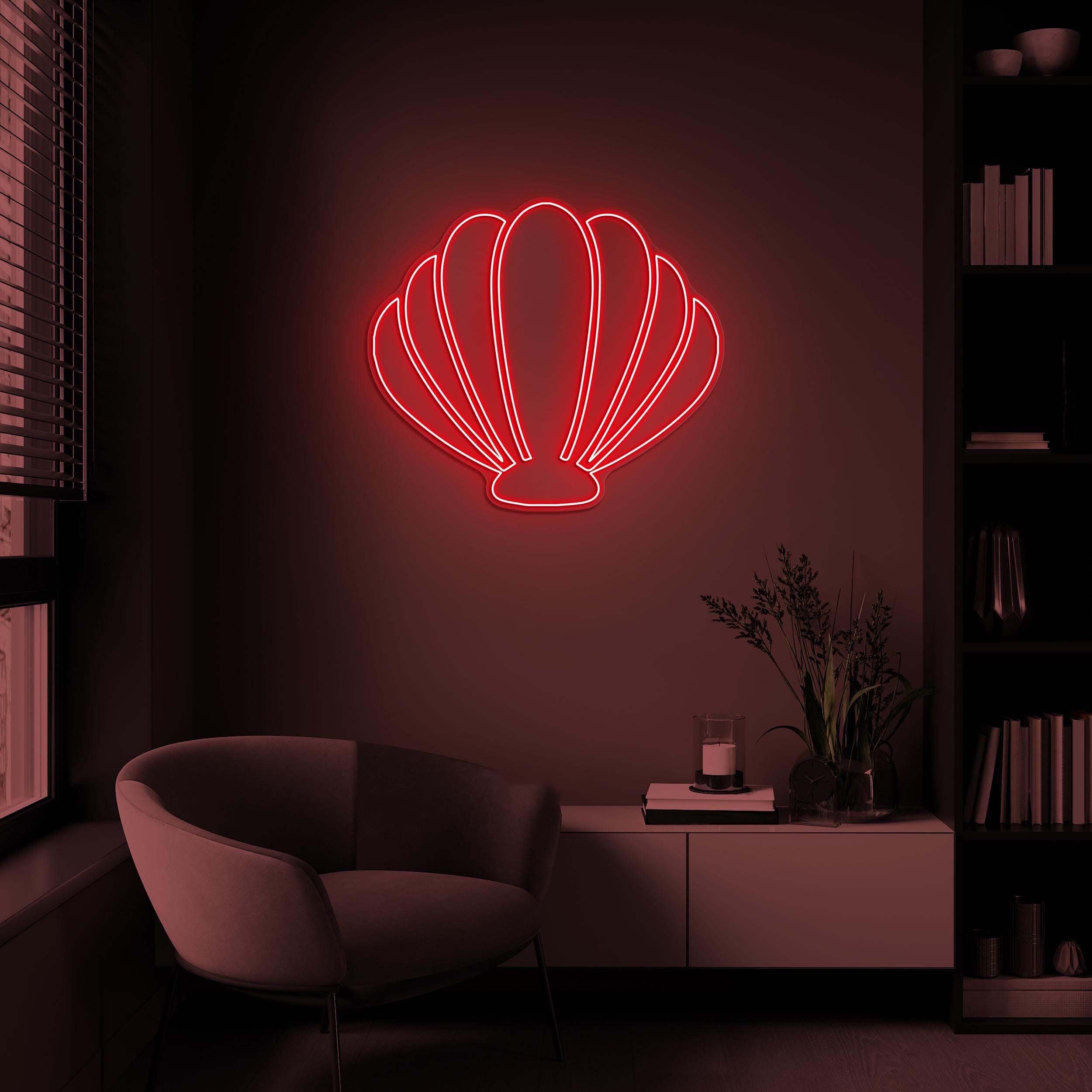 Seashell Neon Sign, Seashell LED Light, Mollusk Shell Decor, Mermaid Shell Light, Sea Animal Wall Art, Seashell Lover Gift, Home, Room Decor