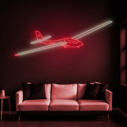 Glider Plane Neon Sign, Flying Glider Plane LED Light, Plane Neon Sign, Kids Room Decor, Birthday Gift Sign, Party Wall Art décor, Gift idea