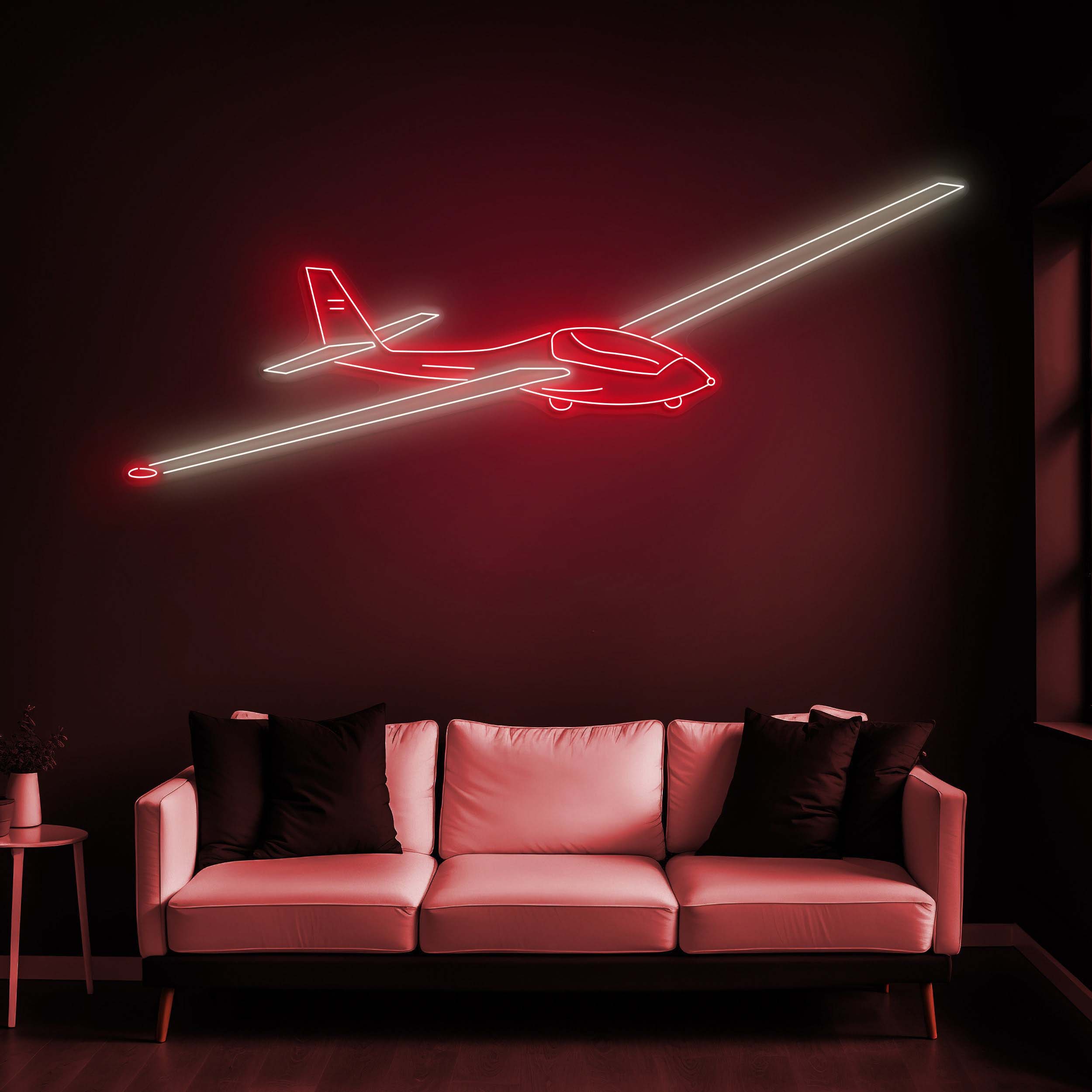 Glider Plane Neon Sign, Flying Glider Plane LED Light, Plane Neon Sign, Kids Room Decor, Birthday Gift Sign, Party Wall Art décor, Gift idea
