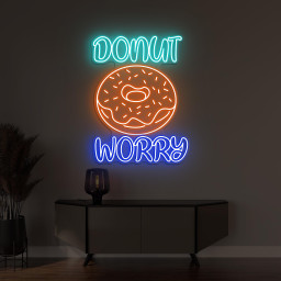 Donut Worry Neon Sign, Donut Worry LED Light, Donut Cake Wall Sign, Birthday Gift, Kitchen Wall Decor, Donut Cafe Wall Art, Donut Led Light
