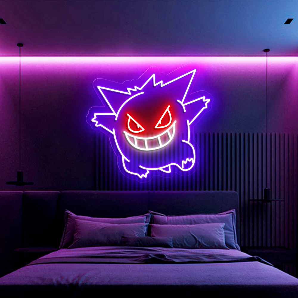 Gengar Pokemon Neon Sign