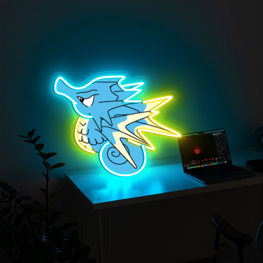 Seadra Pokemon UV Sign
