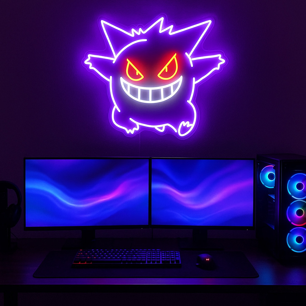 Gengar Pokemon Neon Sign