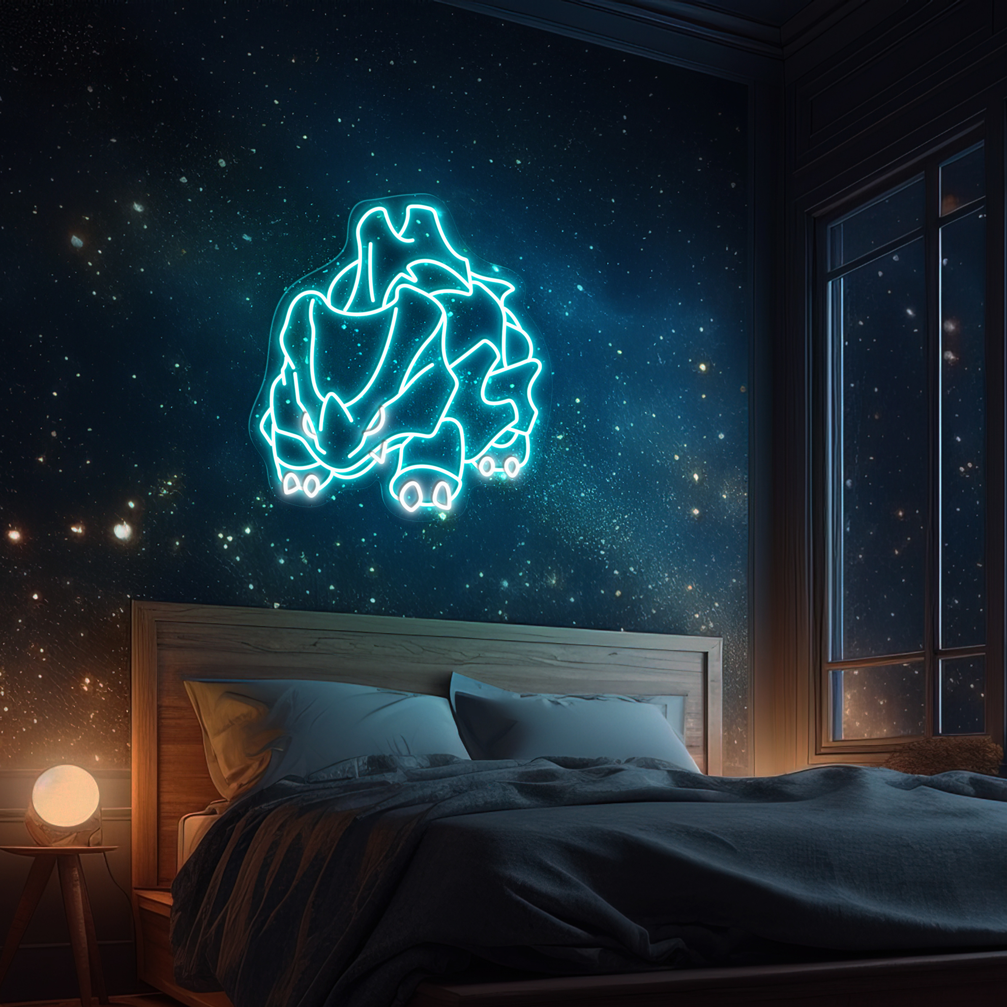 Pokemon Rhyhorn Neon Signs