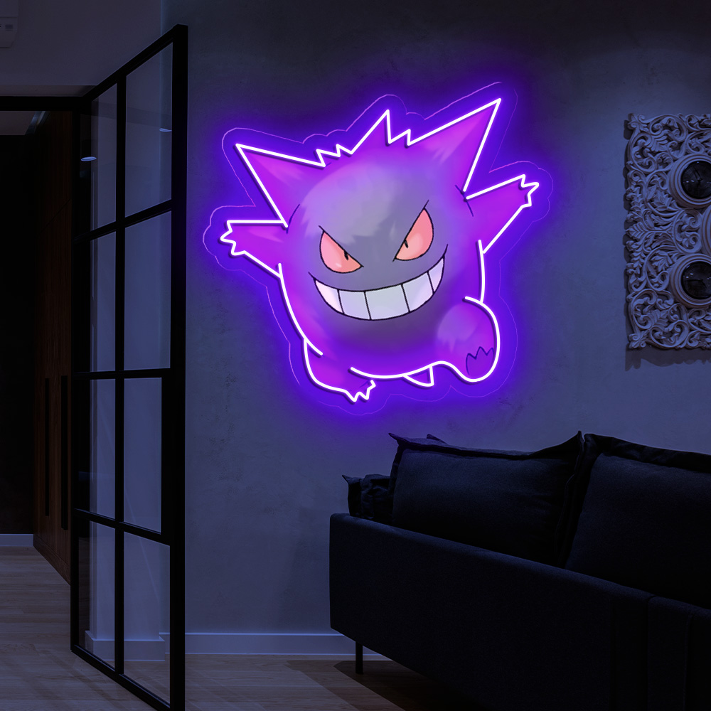 Gengar Pokemon UV Sign