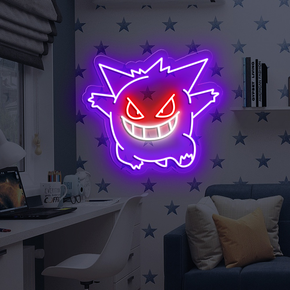 Gengar Pokemon Neon Sign