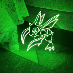 Scyther Pokemon Neon Sign