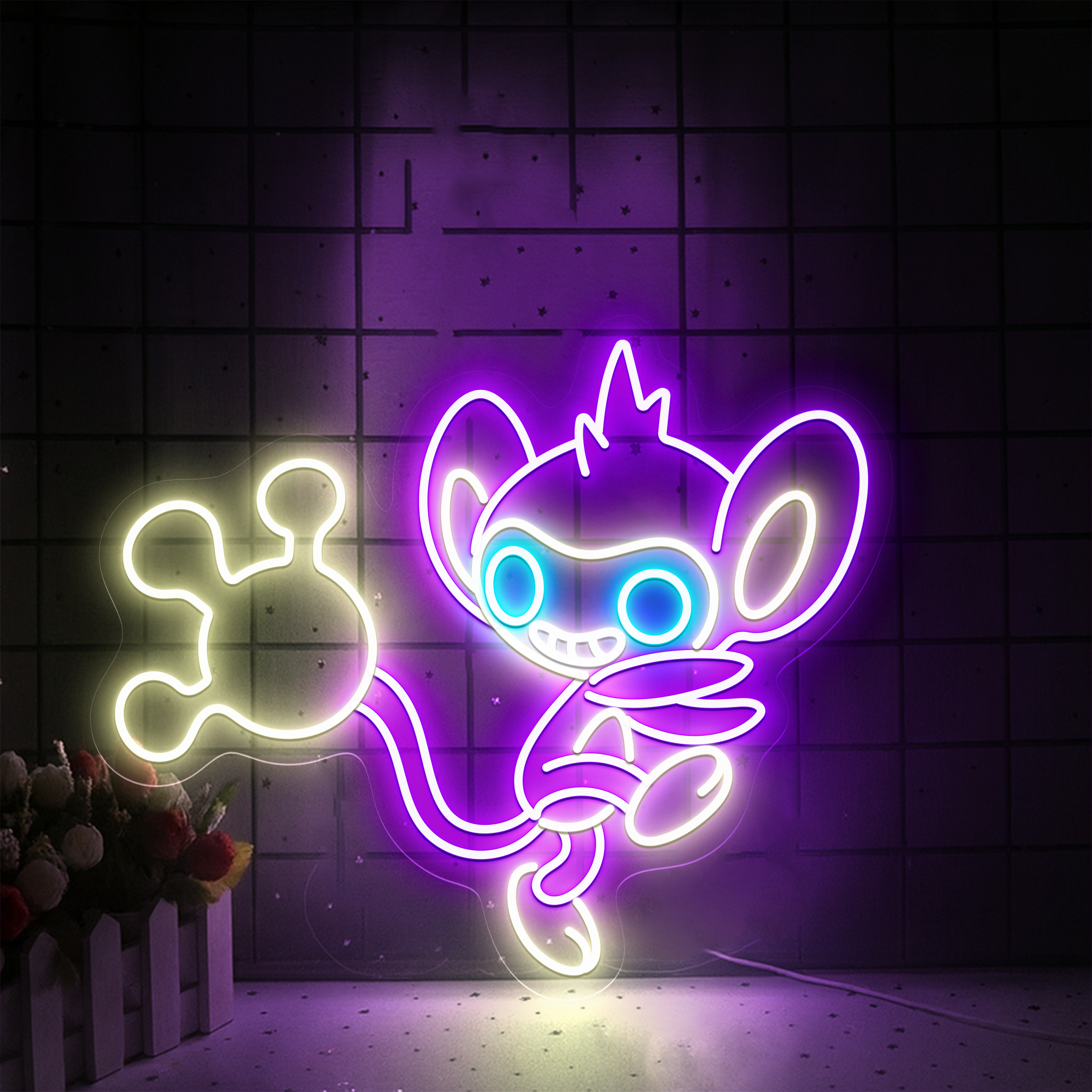 Aipom Pokemon Neon Sign