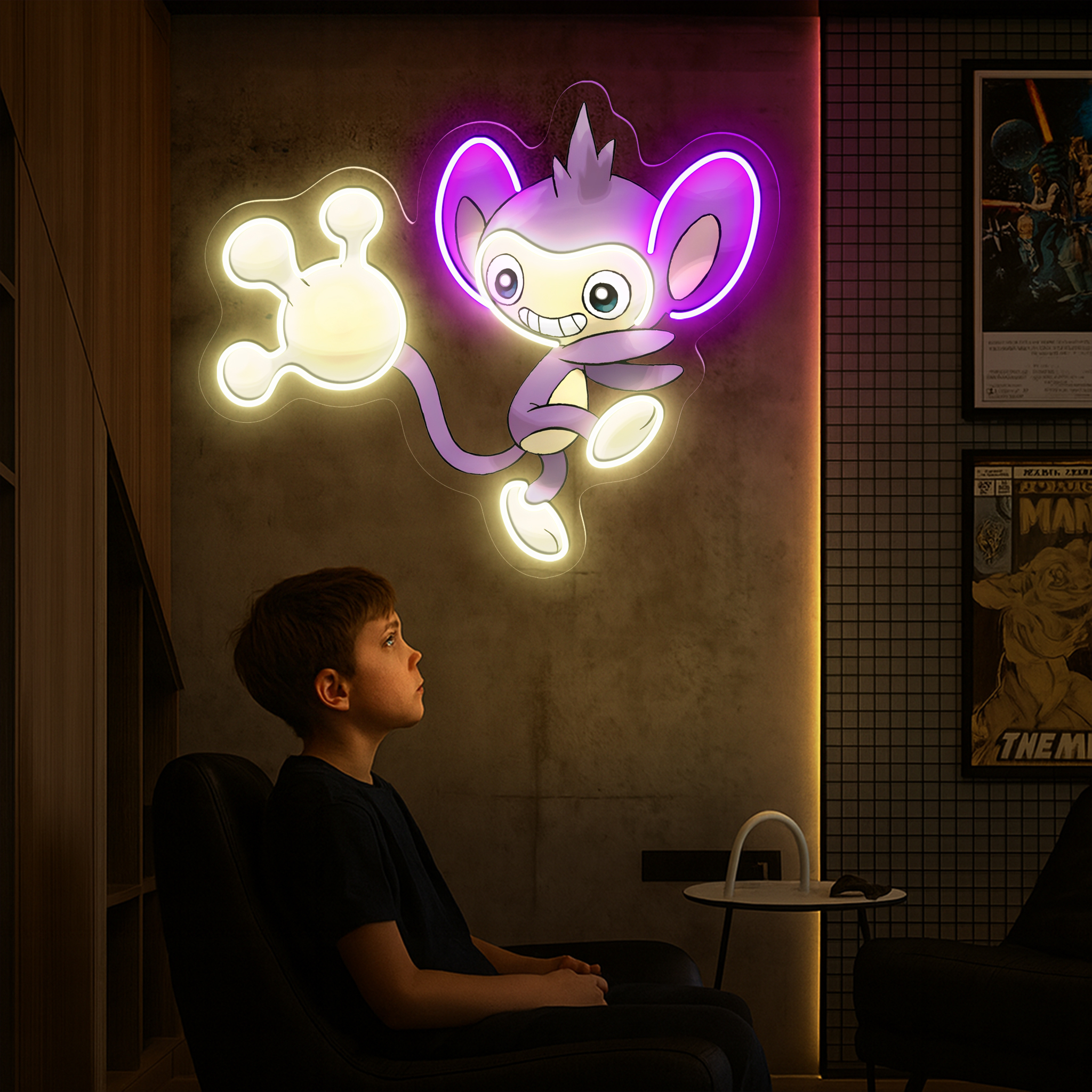 Aipom Pokemon UV Sign