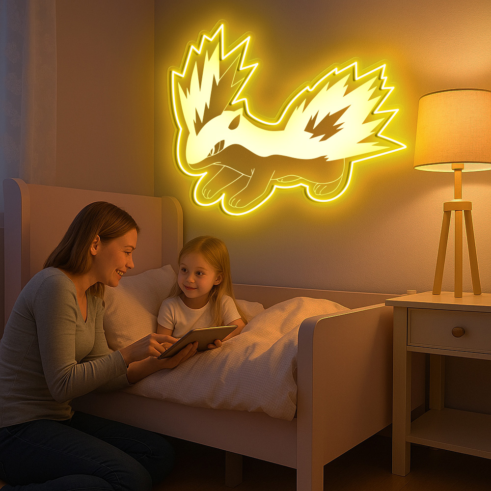 Pokemon Cyndaquil Laser Sign