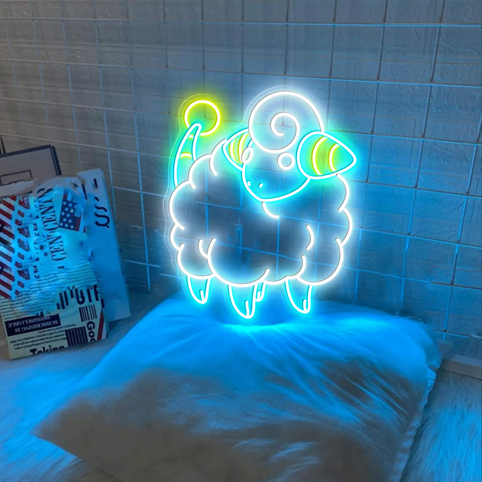 Pokemon Mareep Neon Sign