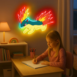 Pokemon Cyndaquil UV Sign