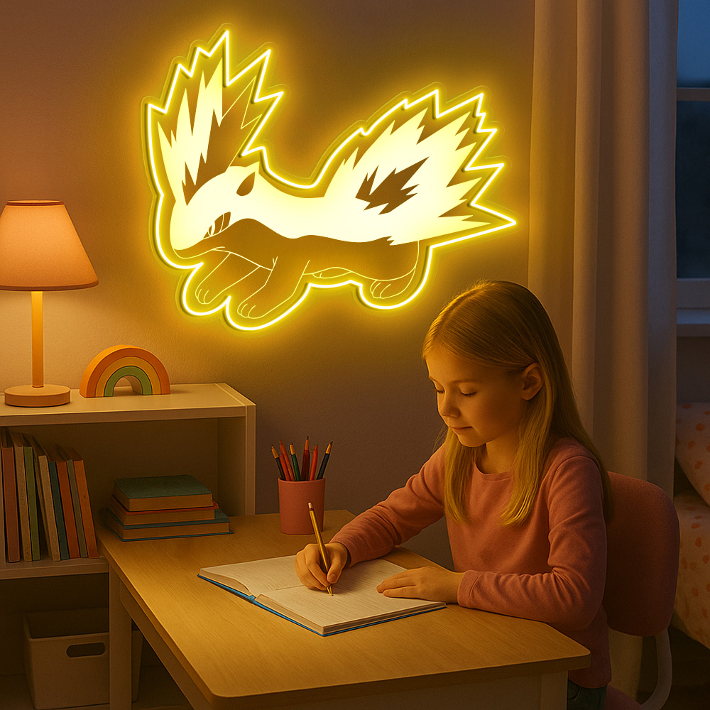 Pokemon Cyndaquil Laser Sign