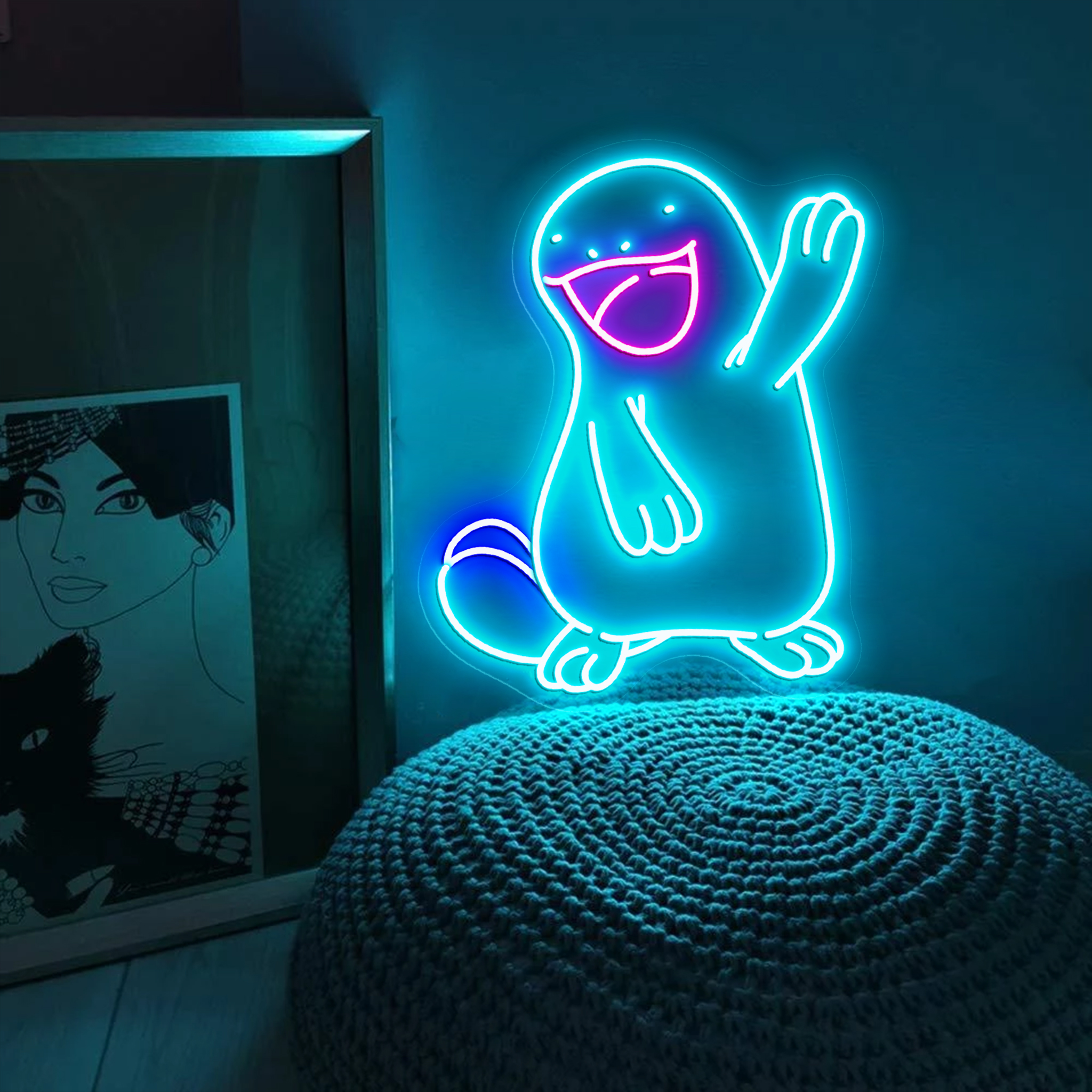 Quagsire Pokemon Neon Sign