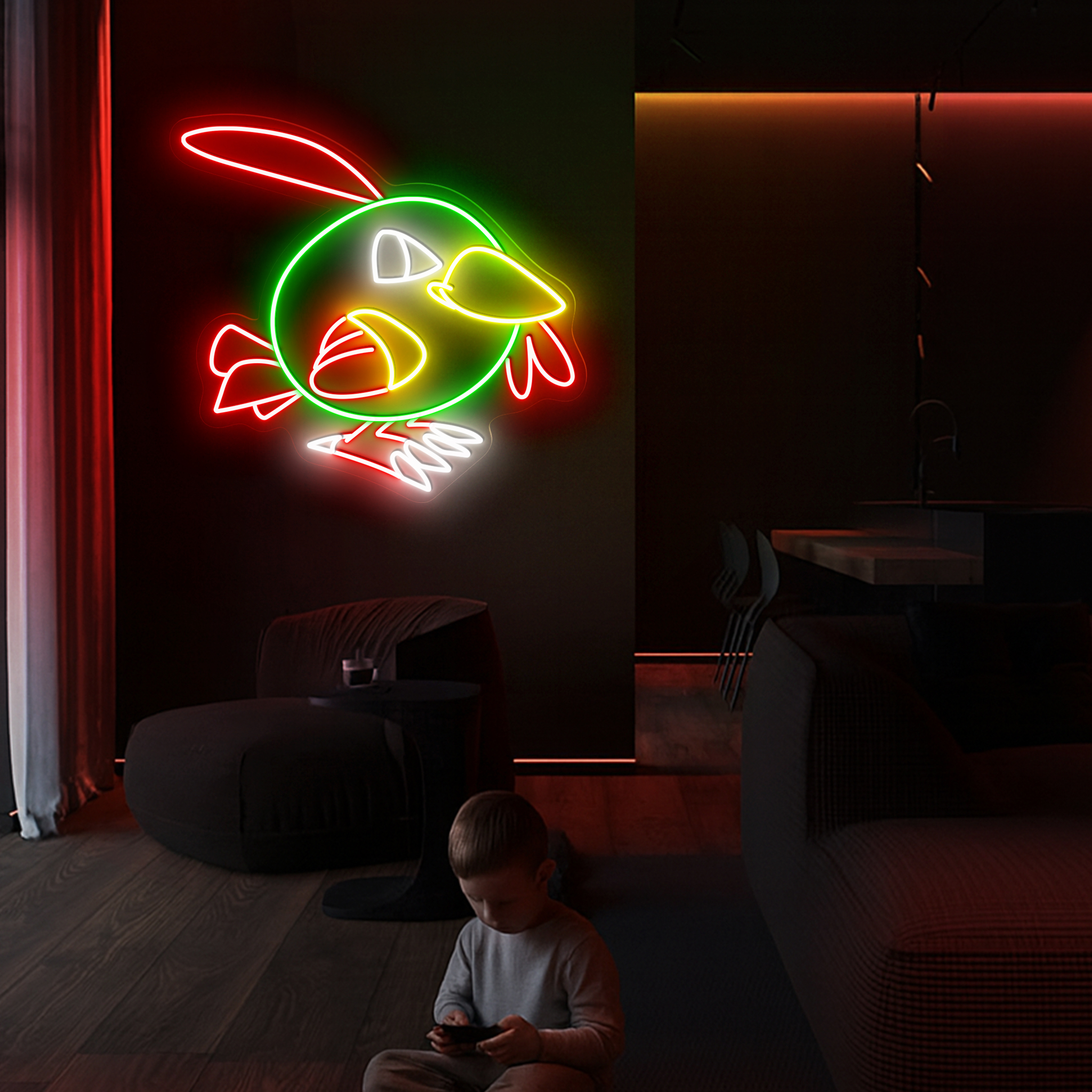 Natu Pokemon Neon Sign