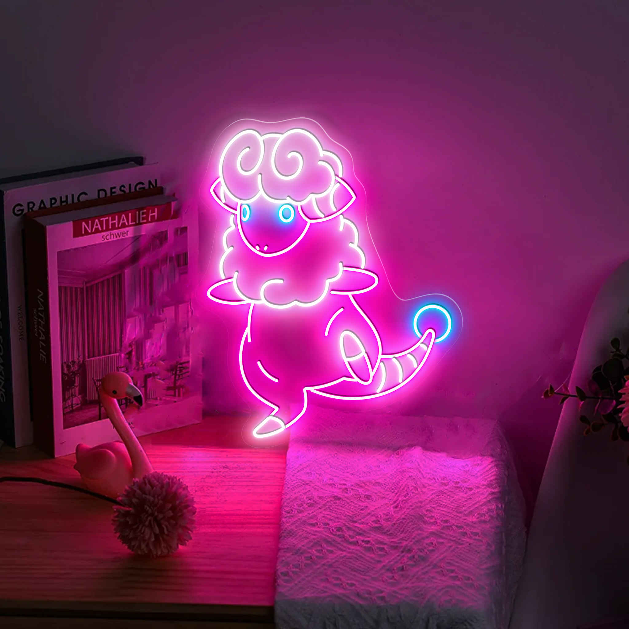 Flaaffy Pokemon Neon Sign