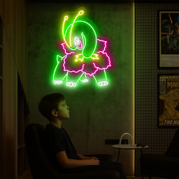 Meganium Pokemon Neon Sign