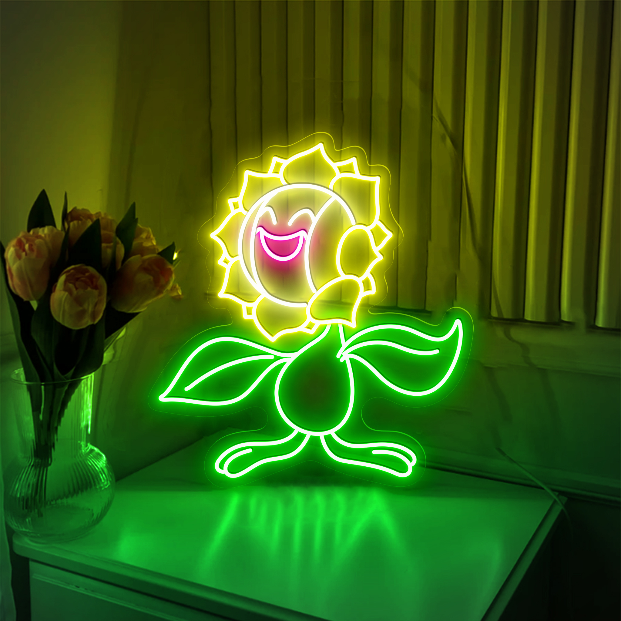 Sunflora Pokemon Neon Signs