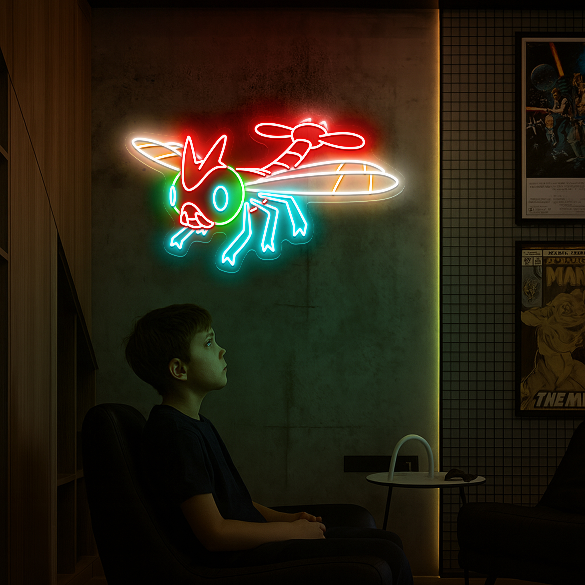 Yanma Pokemon Neon Signs