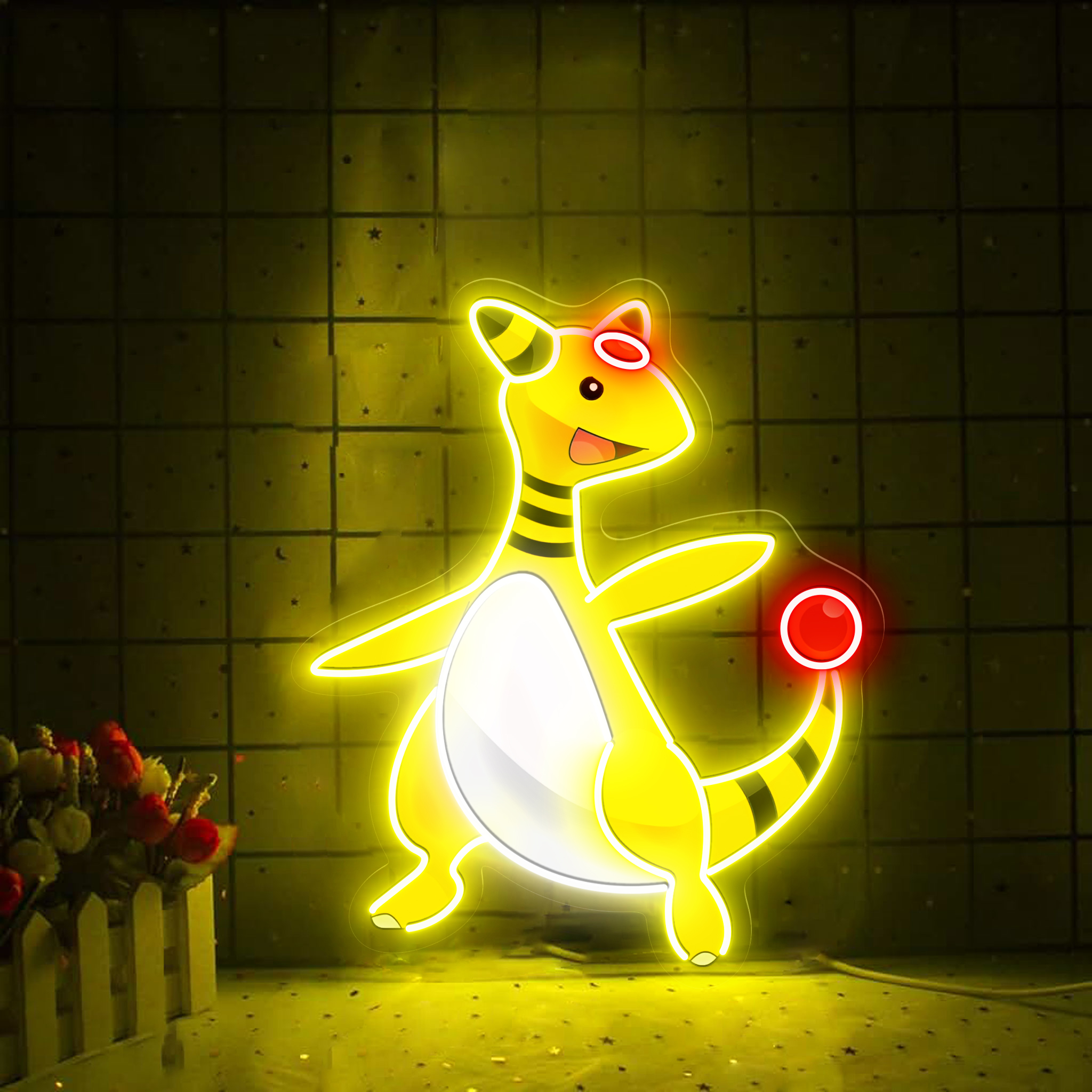 Ampharos Pokemon UV Sign