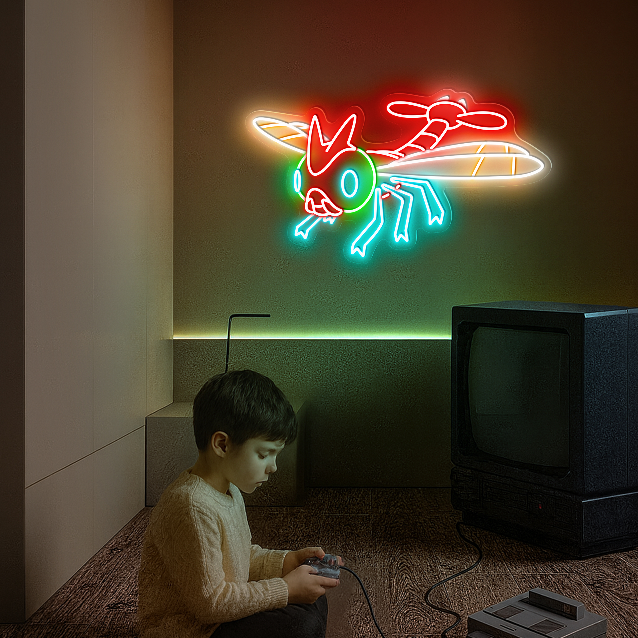 Yanma Pokemon Neon Signs