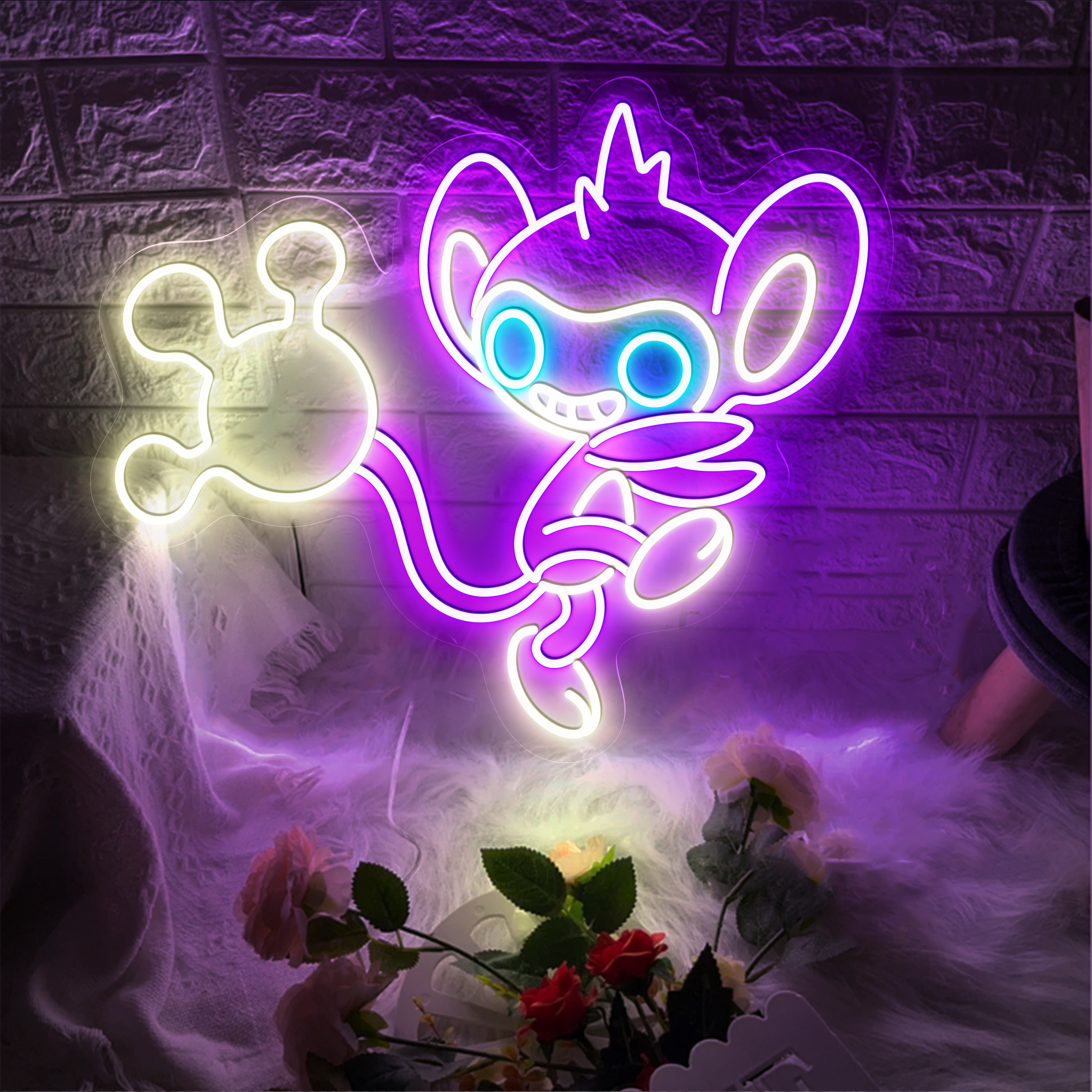 Aipom Pokemon Neon Sign
