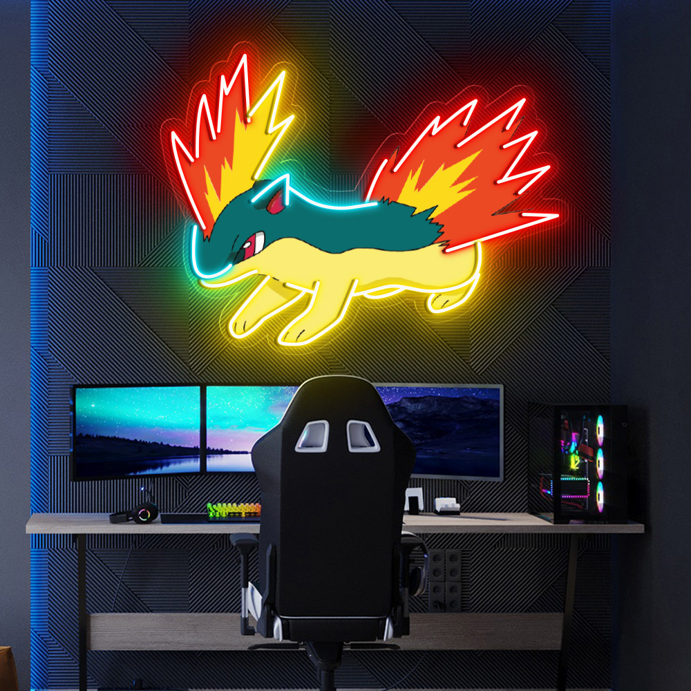 Pokemon Cyndaquil UV Sign
