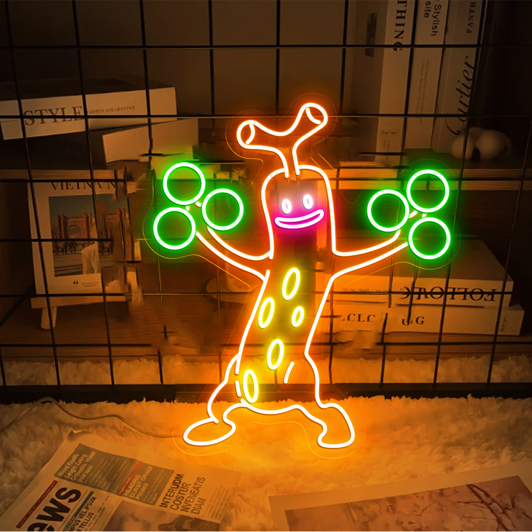 Sudowoodo Pokemon Neon Sign