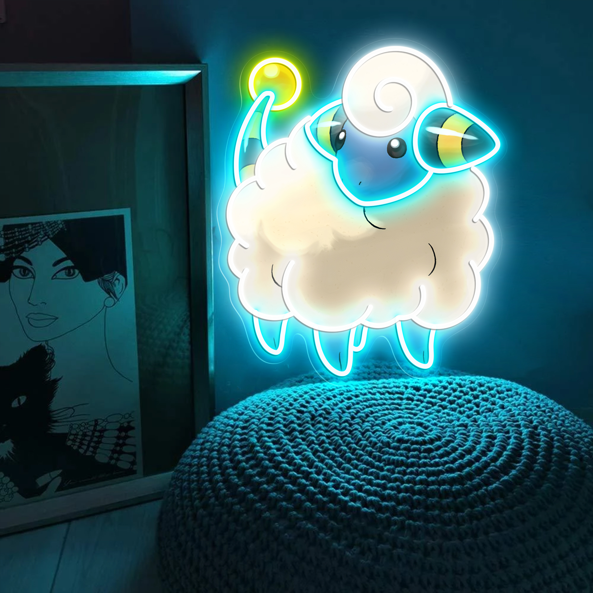 Pokemon Mareep UV Sign