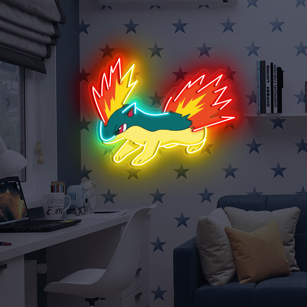 Pokemon Cyndaquil UV Sign