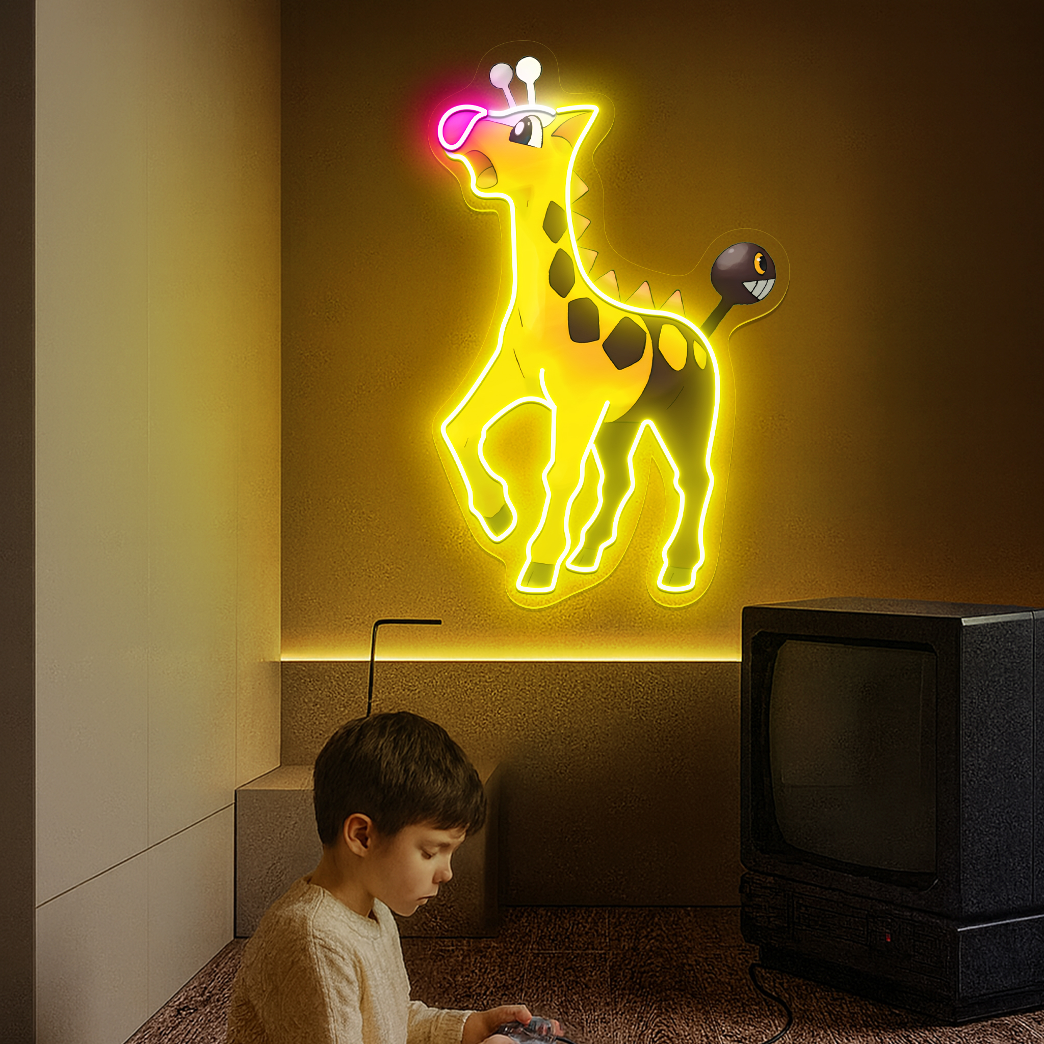Girafarig Pokemon UV Sign
