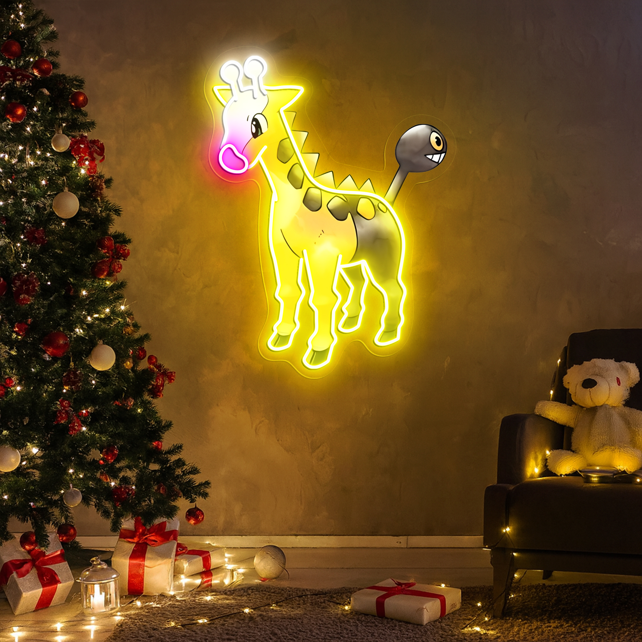 Girafarig Pokemon UV Signs