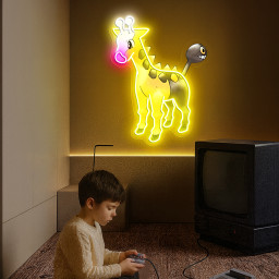 Girafarig Pokemon UV Signs