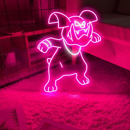 Granbull Pokemon Neon Sign