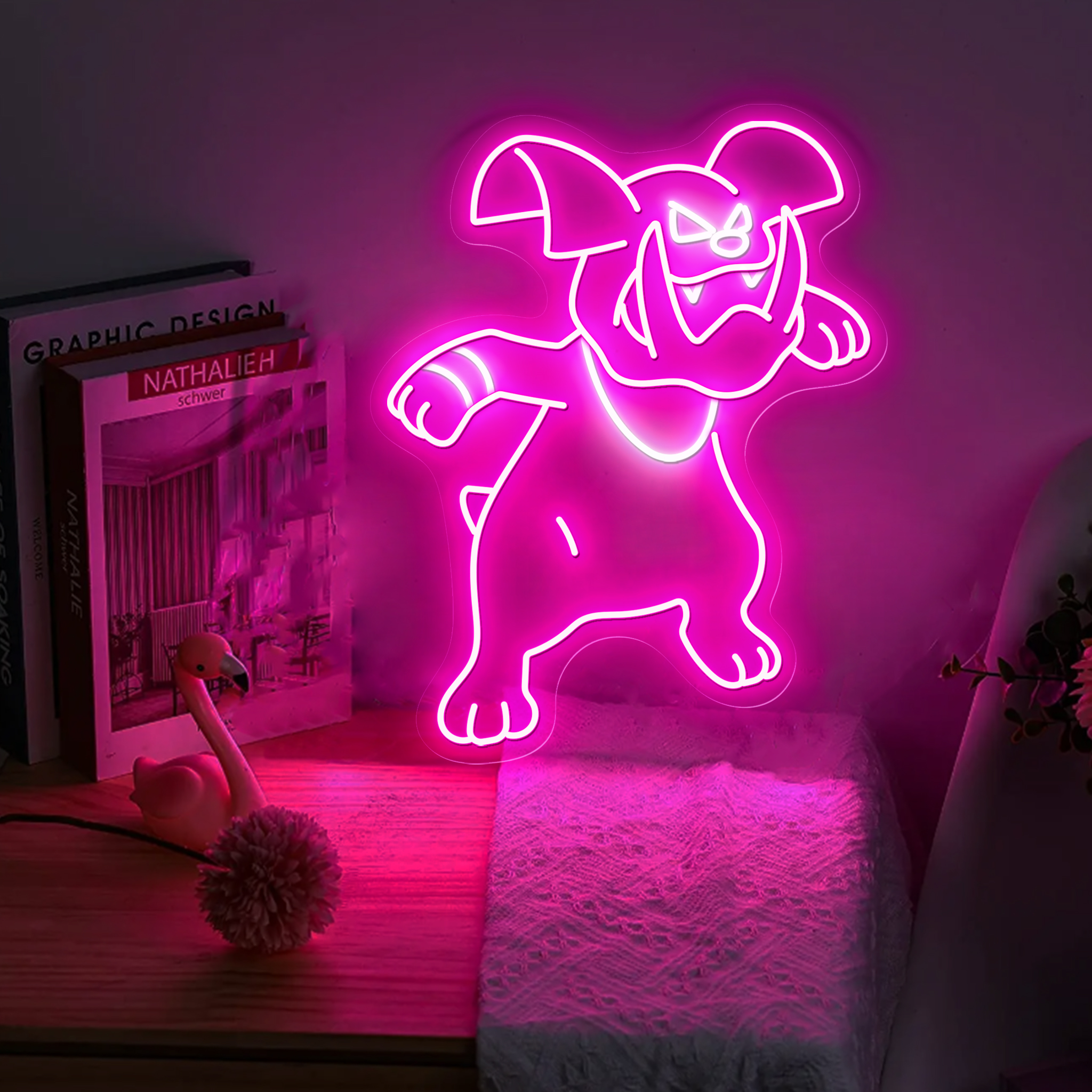 Granbull Pokemon Neon Sign