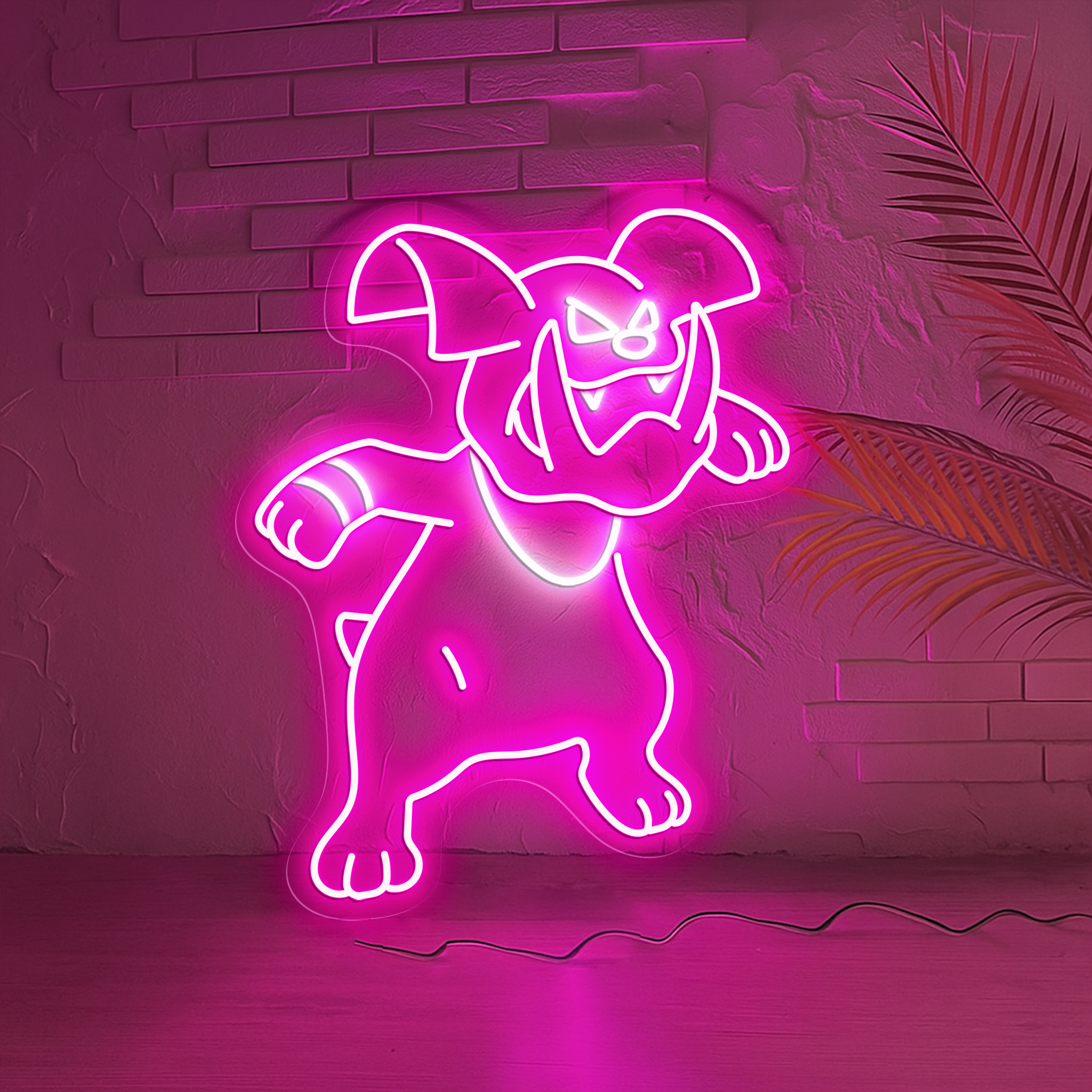 Granbull Pokemon Neon Sign