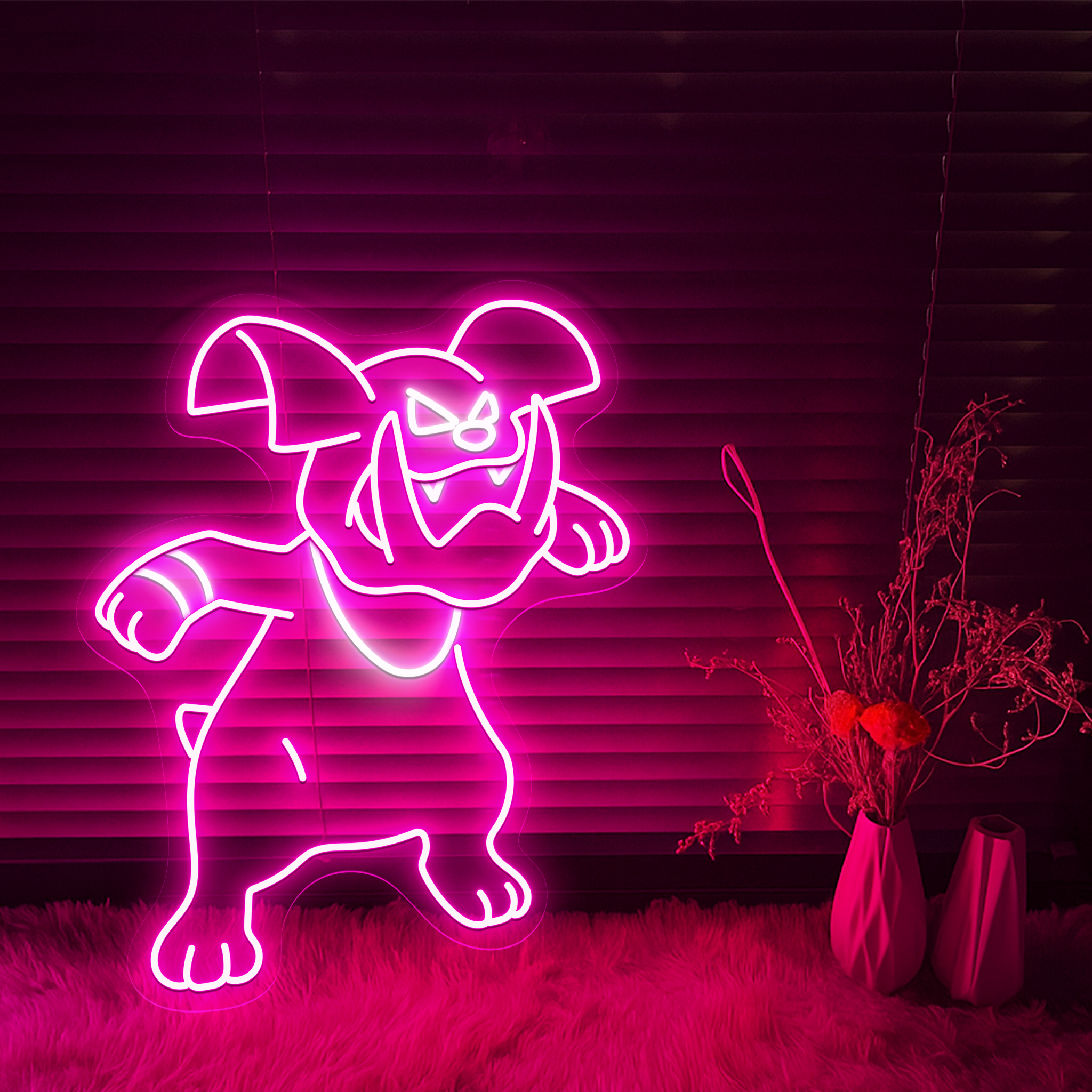 Granbull Pokemon Neon Sign