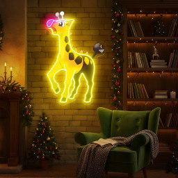 Girafarig Pokemon UV Sign