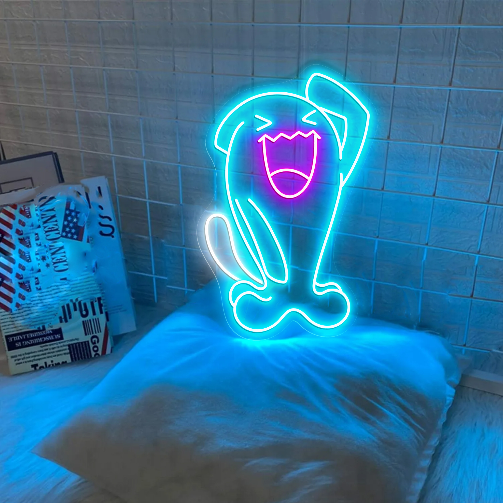 Wobbuffet Pokemon Neon Sign