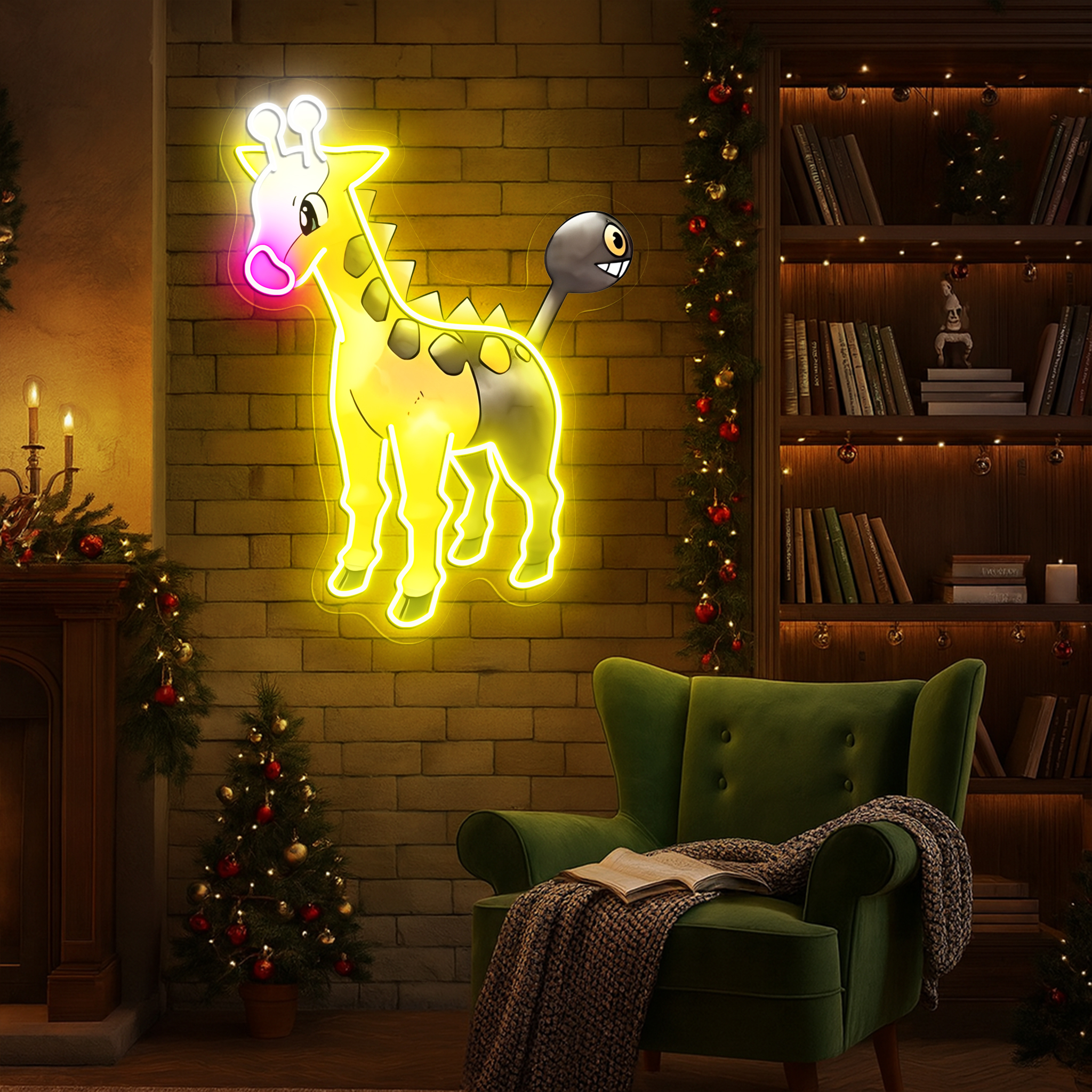 Girafarig Pokemon UV Signs