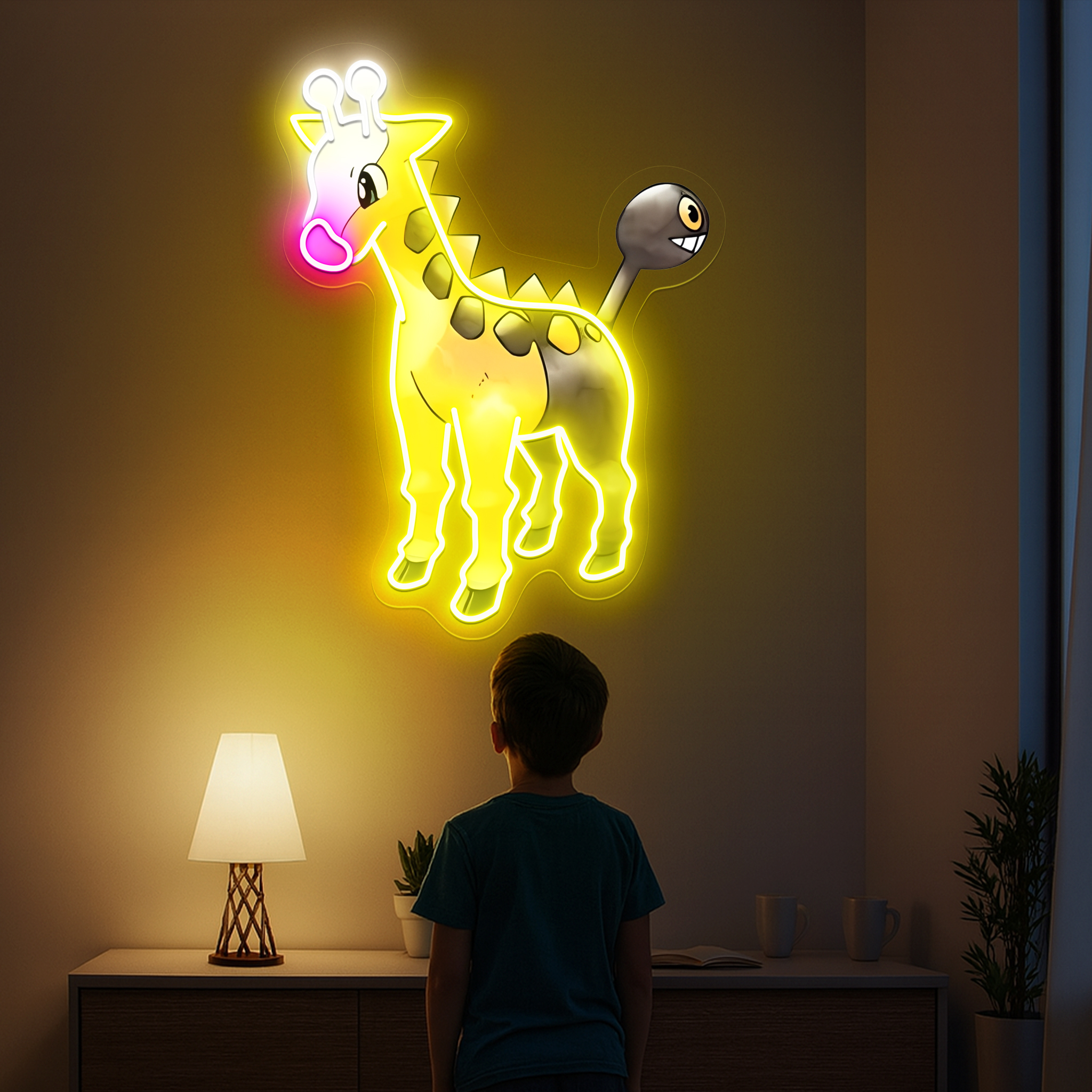 Girafarig Pokemon UV Signs