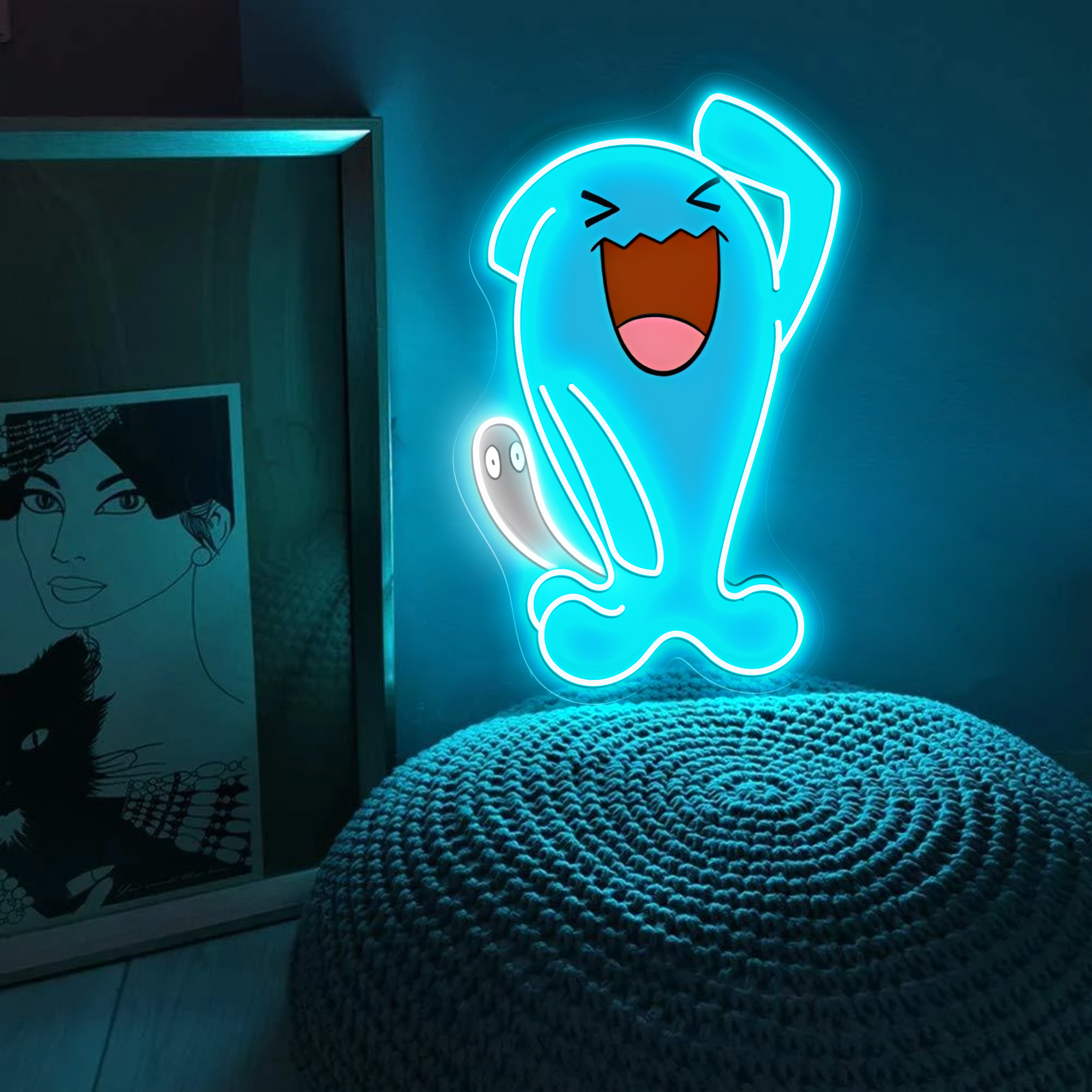 Wobbuffet Pokemon UV Sign