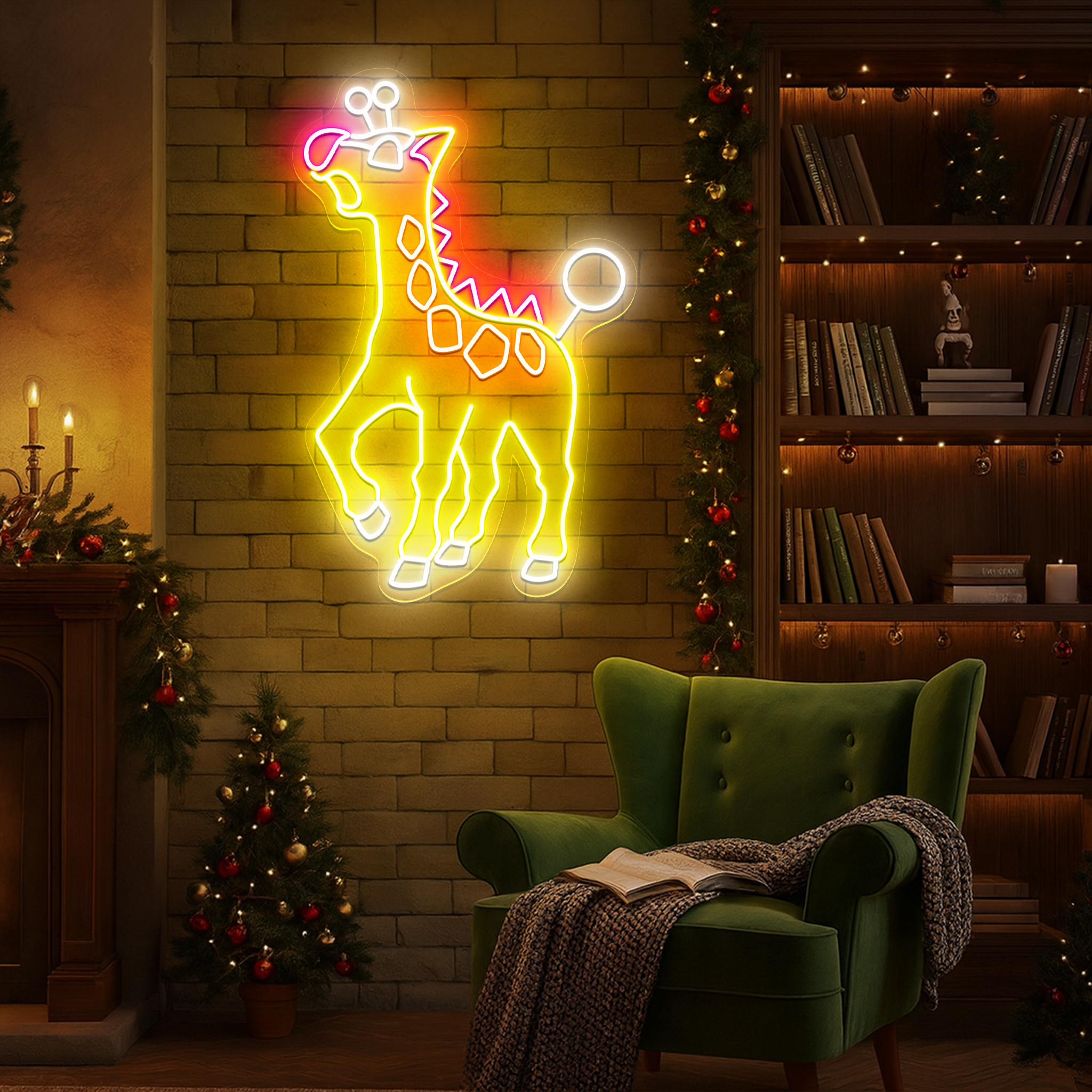 Girafarig Pokemon Neon Sign