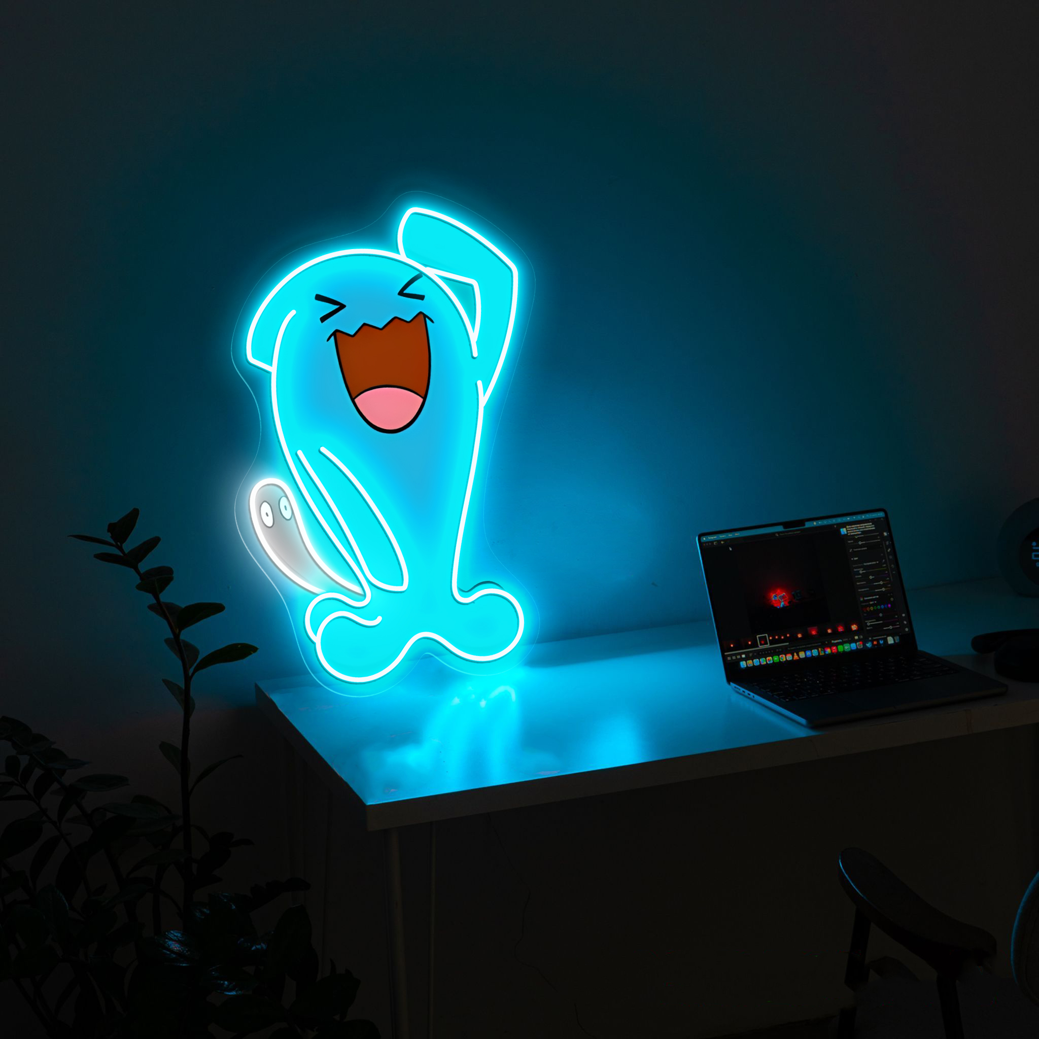 Wobbuffet Pokemon UV Sign