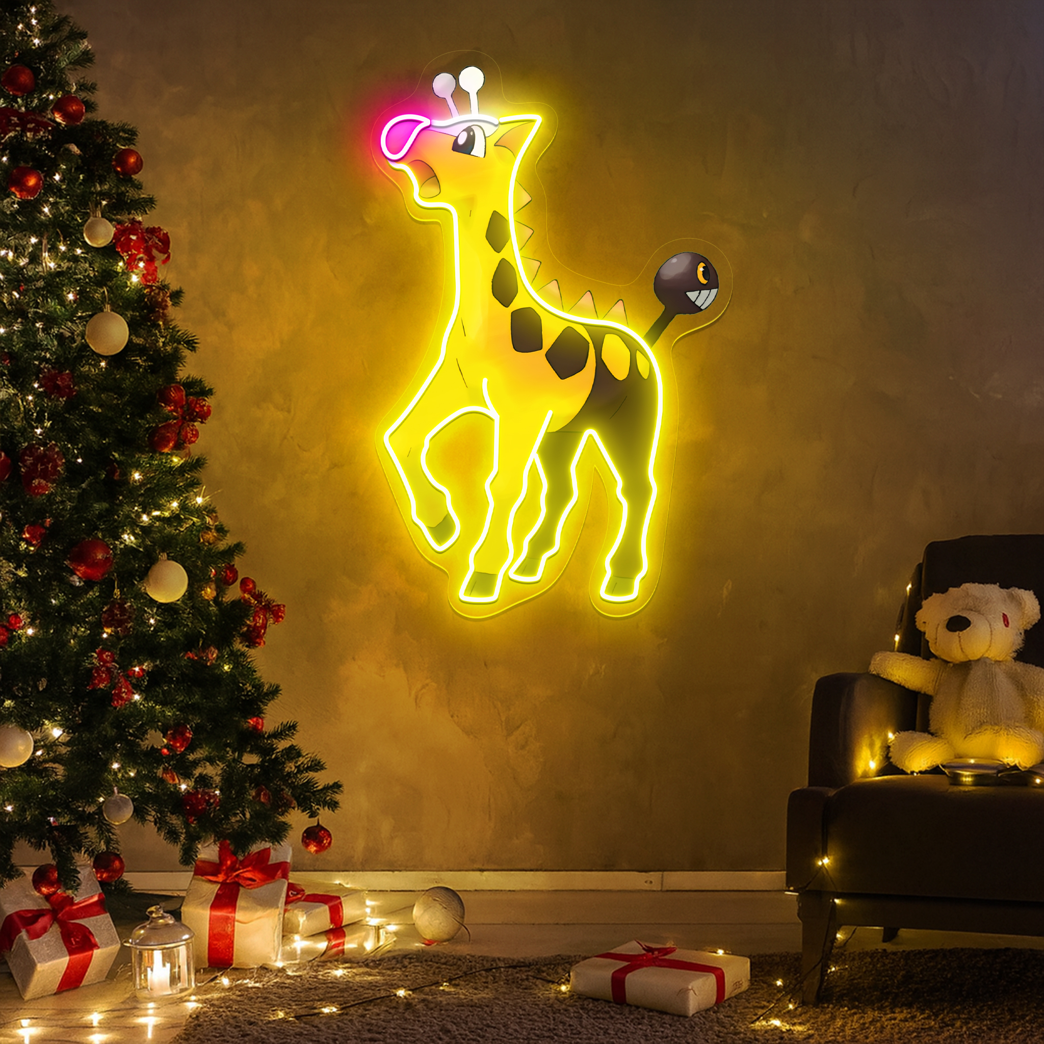 Girafarig Pokemon UV Sign
