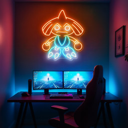 Pokemon Hitmontop Neon Sign
