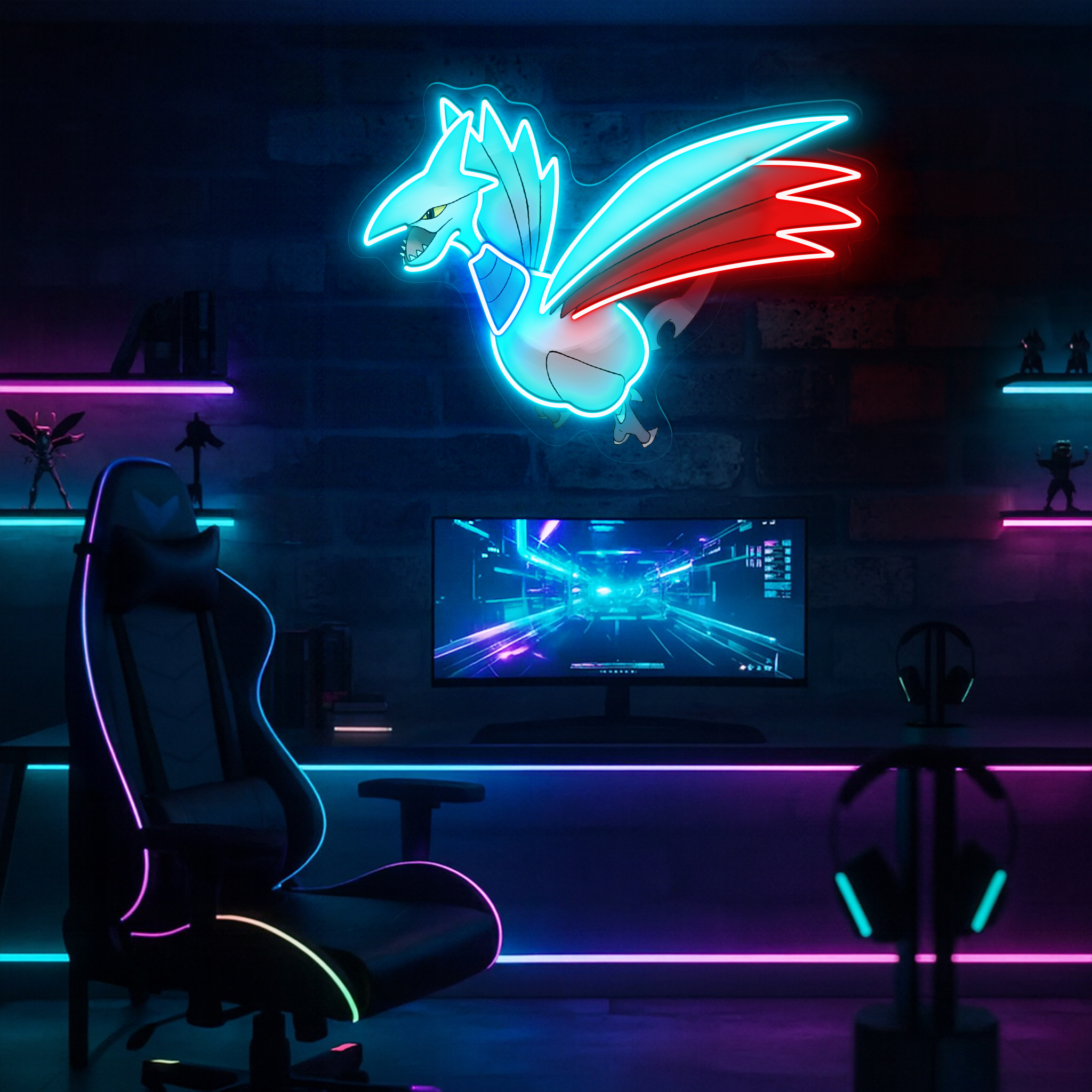 Skarmory Pokemon UV Sign